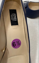 Load image into Gallery viewer, Jones New York Womens Blue Leather Slip-On Pointed Toe Pump Heels Size 6.5
