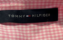 Load image into Gallery viewer, Tommy Hilfiger Mens Pink Gingham Long Sleeve Spread Collar Dress Shirt Size L
