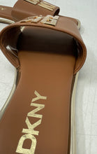 Load image into Gallery viewer, DKNY Womens Brown Square Toe Slip-On Flat Slide Sandals Size 8.5M
