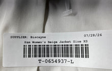 Load image into Gallery viewer, H&amp;M Womens Beige Gathered 3/4 Sleeve Notch Lapel Open Front Blazer Size XS
