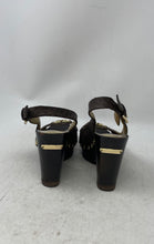 Load image into Gallery viewer, Michael Kors Womens Brown Studded Wedge Platform Slingback Heels Size 8.5M
