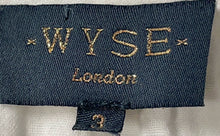 Load image into Gallery viewer, WYSE London Womens Parker White 3/4 Sleeve Button Front Blouse Top Size 3
