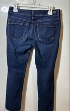 Load image into Gallery viewer, Express Womens Blue Denim 5-Pockets Dark Wash Low-Rise Straight Jeans Size 4S
