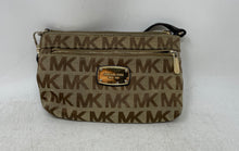 Load image into Gallery viewer, Michael Kors Womens Brown Signature Print Detachable Strap Small Shoulder Bag
