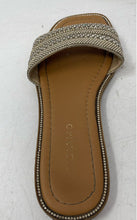Load image into Gallery viewer, Andiamo Womens Gold-Tone Glitter Rhinestone Slip-On Slide Sandals Size 6.5W
