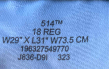 Load image into Gallery viewer, Levi's Womens 514 Blue Denim 5-Pocket Design Button Front Cropped Jeans Size 18R
