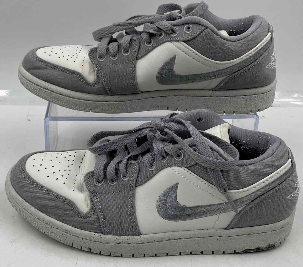Authentic Nike Womens Air Jordan 1 Low SE Gray White Basketball Shoes Size 7