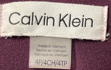 Load image into Gallery viewer, Calvin Klein Womens Purple Chiffon Long Bell Sleeve Back-Zip Sheath Dress Sz 4P
