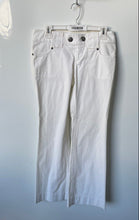 Load image into Gallery viewer, Banana Republic Womens White Denim Stretch Pockets Bootcut Jeans Pants Size 4P
