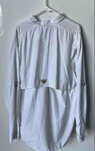 Load image into Gallery viewer, Columbia Mens White PFG Bahama II Long Sleeve Fishing Button-Up Shirt Size LT
