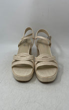Load image into Gallery viewer, Calvin Klein Womens Lailly Beige Open Toe Block Ankle Strap Heels Size 9M
