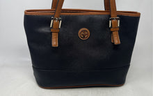 Load image into Gallery viewer, Giani Bernini Womens Black Brown Leather Double Handle Shoulder Tote Handbag
