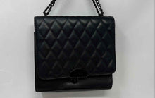 Load image into Gallery viewer, Aldo Womens Black Quilted Inner Pockets Chain Strap Flap Crossbody Handbag
