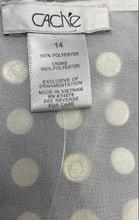 Load image into Gallery viewer, Cache Womens White Sheer Embellished Open Front Jacket Size 14 With Tag
