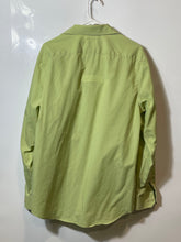 Load image into Gallery viewer, Perry Ellis Mens Green Slim Fit Non Iron Collared Dress Shirt Size 16 34/35
