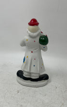 Load image into Gallery viewer, Vintage Porcelain Ceramic Hand-Painted Clown Holding Umbrella Statue Figurine
