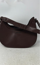 Load image into Gallery viewer, Steve Madden Womens Dark Brown Leather Zipper Shoulder Strap Hobo Bag
