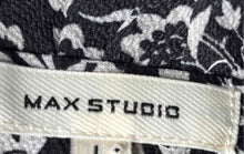 Load image into Gallery viewer, Max Studio Womens Black Floral Short Sleeve Long Maxi Dress Size Large
