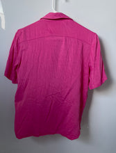 Load image into Gallery viewer, Zara Womens Pink Short Sleeve Button Front Collared Blouse Top Size XS
