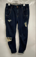 Load image into Gallery viewer, Diesel Womens Blue Dark Wash Pockets Distressed Denim Skinny Leg Jeans Size 29
