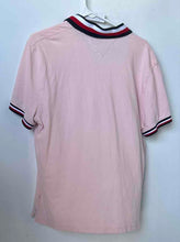 Load image into Gallery viewer, Tommy Hilfiger Mens Pink Short Sleeve Button Front Collared Polo Shirt Size L
