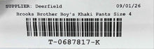 Load image into Gallery viewer, Brooks Brothers Boys Khaki Cotton Pleated Front Straight Leg Dress Pants Size 4
