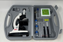 Load image into Gallery viewer, AmScope 1200X Educational Science Kit Black White Kids 48 Piece Microscope Set
