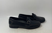 Load image into Gallery viewer, H.S Trask Mens Black Leather Square Toe Slip-On Loafer Shoes Size 10.5 M
