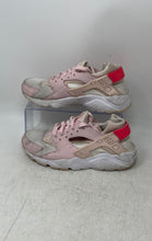 Load image into Gallery viewer, Nike Unise Kids Huarache Run 654275-608 White Pink Lace-Up Sneaker Shoes Size 6Y
