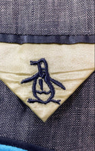 Load image into Gallery viewer, Penguin Mens Gray Linen Long Sleeve Notch Lapel Two-Button Blazer Size Large
