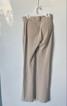 Load image into Gallery viewer, Express Womens Beige Pleated Front High-Rise Flared Leg Trousers Pants Size 2R
