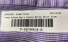 Load image into Gallery viewer, Tommy Bahama Mens Purple White Printed Cotton Long Sleeve Dress Shirt Size 17.5
