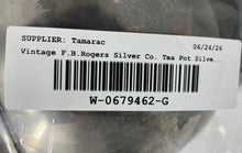 Load image into Gallery viewer, F.B.Rogers Silver-Tone Co Footed Electric Tableware Engraved Serving Tea Pot
