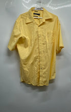 Load image into Gallery viewer, Nautica Mens Light Yellow Check Wrinkle Resistant Short Sleeve Button-Up Shirt L
