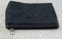 Load image into Gallery viewer, Coach Womens Black Signature Print Lined Zipper Pouch Wallet
