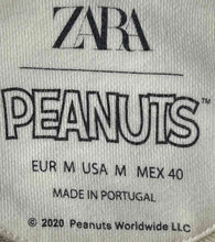 Load image into Gallery viewer, Zara x Peanuts Womens Beige Dear 2021 Snoopy Pullover Sweatshirt Size Medium
