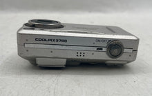 Load image into Gallery viewer, Nikon Coolpix 3700 Silver Built-In-Flash Compact Digital Camera
