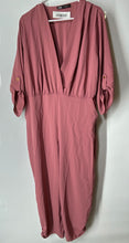 Load image into Gallery viewer, Zara Womens Pink Surplice Neck Roll-Tab Sleeve One-Piece Jumper Size XL

