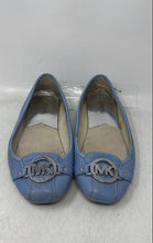 Load image into Gallery viewer, Michael Kors Womens Fulton Blue Leather MK Logo Slip-On Ballet Flats Size 7M

