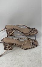 Load image into Gallery viewer, Aldo Womens Adrauder Brown Animal Print Open Toe Strappy Sandals Size 6

