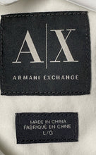 Load image into Gallery viewer, Armani Exchange Mens White Cotton Long Sleeve Regular Fit Button-Up Shirt Size L

