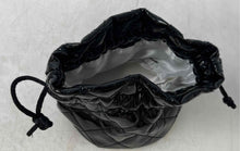 Load image into Gallery viewer, Guess Womens Black Charm Quilted Small Mini Bucket Purse
