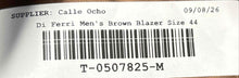 Load image into Gallery viewer, Di Ferri Mens Brown Plaid Wool Long Sleeve Notch Lapel Three-Button Blazer Sz 44
