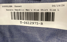 Load image into Gallery viewer, Banana Republic Mens Blue Long Sleeve Button-Up Shirt Size Large
