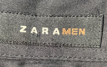 Load image into Gallery viewer, Zara Mens Black Long Sleeve Spread Collar Button-Up Shirt Size Small
