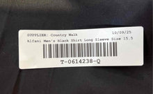 Load image into Gallery viewer, Alfani Mens Black Cotton Blend Slim Fit Long Sleeve Dress Shirt Size 15.5
