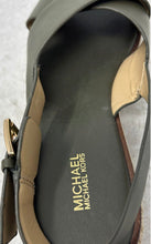 Load image into Gallery viewer, Michael Kors Womens Green Leather Open Toe Espadrille Sandals Size 8.5M
