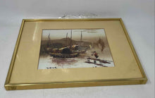 Load image into Gallery viewer, Traditional Chinese Junk Boats Framed Oil Canvas Painting Signed By F. Sing

