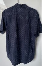 Load image into Gallery viewer, Tommy Hilfiger Mens Blue Printed Short Sleeve Classic Fit Button-Up Shirt Size M

