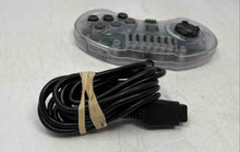Load image into Gallery viewer, High Frequency Sega Genesis 6 Clear Button Wired Gamepad Controller Not Tested

